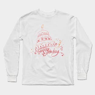 Happy Birthday T-shirt Long Sleeve T-Shirt